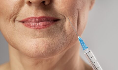 mulher-sorridente-e-idosa-usando-injecao-para-as-rugas-da-boca