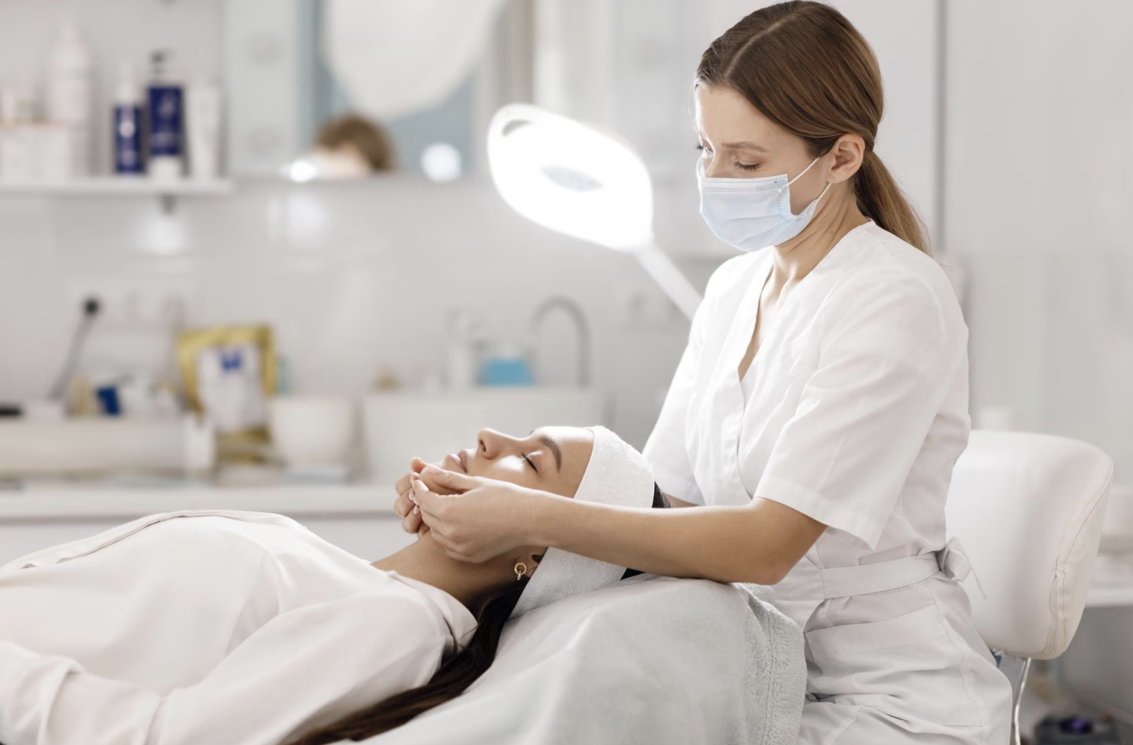 Procedimento realizado em clínica de estética